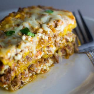 Plantain Lasagna, a sweet and savory version of lasagna, made with sweet plantains, beef, and cheese. | nashifood.com
