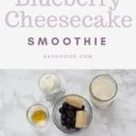 Blueberry Cheesecake Smoothie | nashifood.com