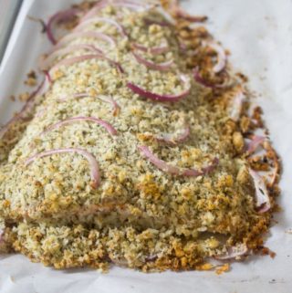 Mediterranean Crusted Salmon: Mix, Bake and Enjoy | nashifood.com
