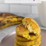 cooked plantain arepas