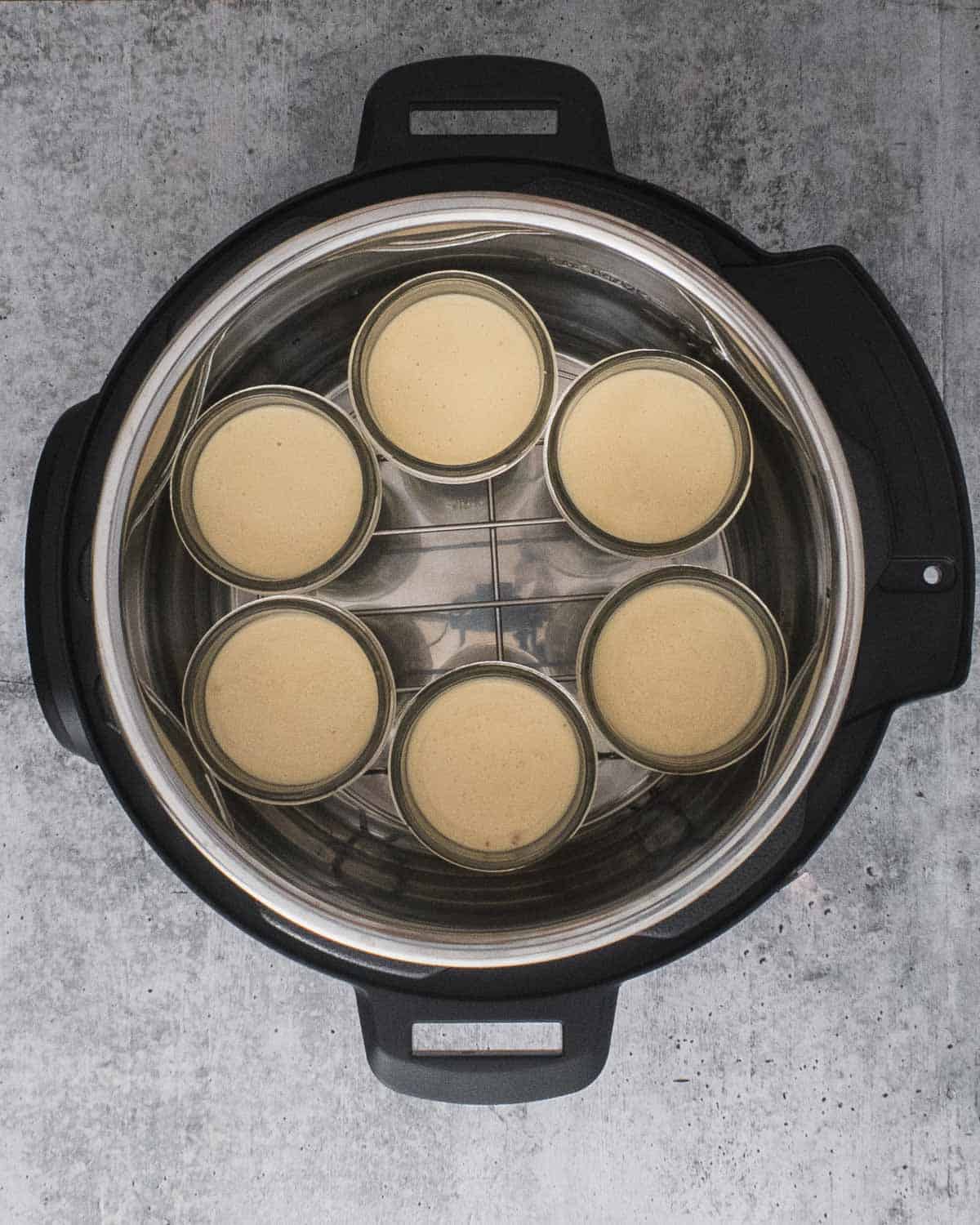 cheesecake served in molds inside the instant pot
