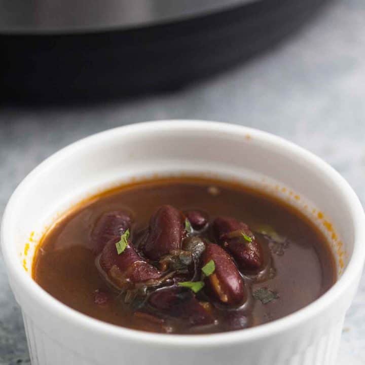 a ramekin served with red kidney beans