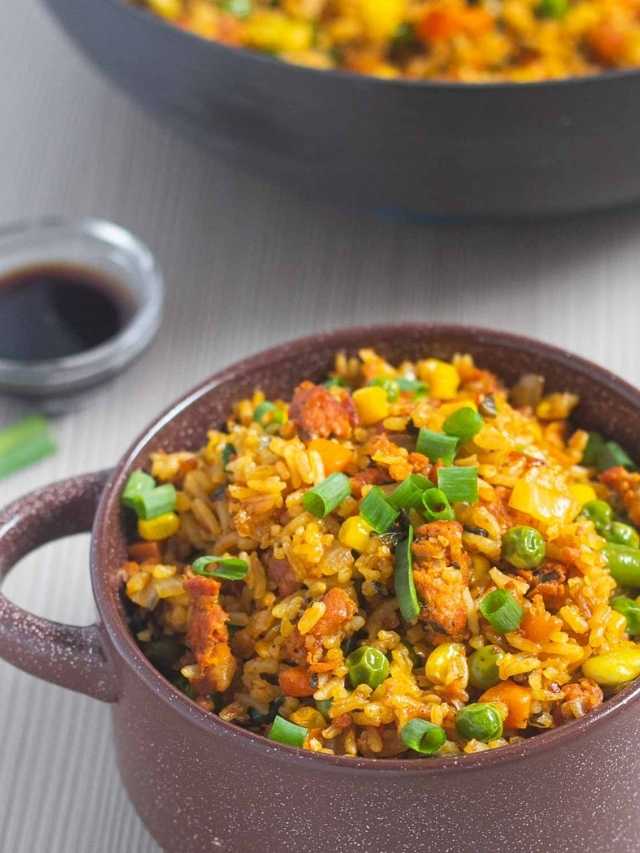 Pork Chorizo Fried Rice with Panamanian flavor - Nashi Food!