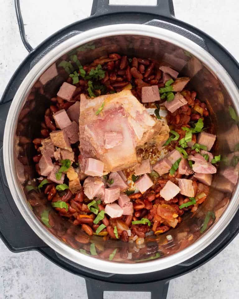 Red Beans and Ham Bone (Porotos con Jamón) in Instant Pot