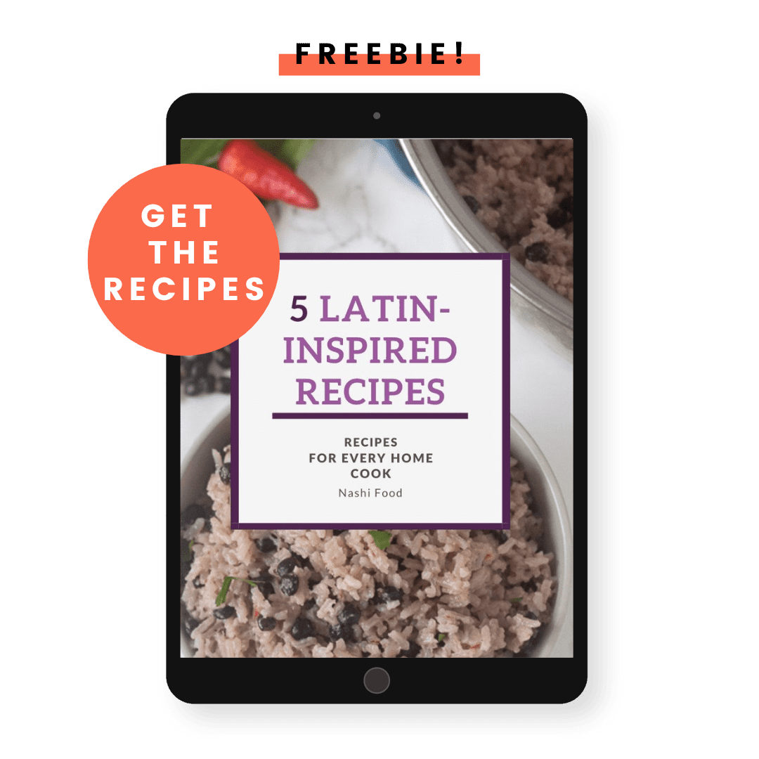 Ipad view of the cover of the Latin-Inspired Recipes e-cookbook.